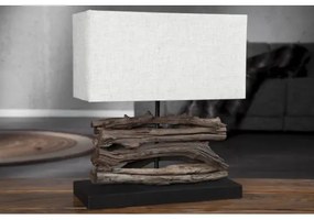 Stolová lampa 19477 Masív drevo/Bežová - Komfort-nábytok