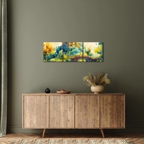 Obraz - Rozprávkový zámok (s hodinami) (90x30 cm)