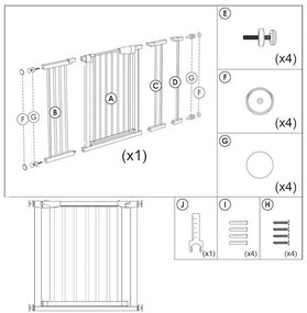 Ochranná bariéra pre deti 75-103 cm SPRINGOS SG0012AB