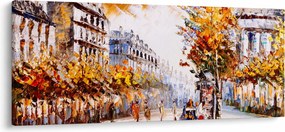 Obraz - Ulica v Paríži (120x50 cm)