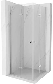 Mexen Lima Duo sprchovací kút 80 x 80 cm, 6mm sklo, číre sklo / chrómový profil, 856-080-080-02-00