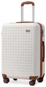 Konofactory Biely príručný luxusný kufor "Journey" s TSA zámkom - M (35l)