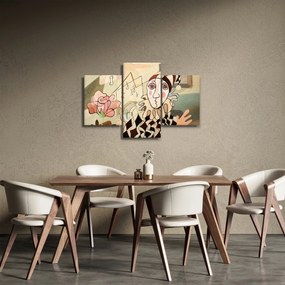 Obraz - Kubizmus - harlequin and rose (90x60 cm)