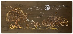 Svietiaci obraz na stenu Štyri stromy