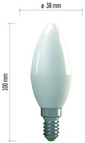 EMOS LED žiarovka Candle, E14, 4W, neutrálna biela / denné svetlo