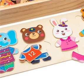Vkladačka puzzle v krabičke zvieratká Montessori Baby Mix