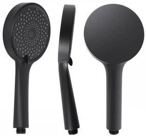 Erga Fanki, 3-funkčná ručná sprchová hlavica, čierna matná, ERG-YKA-BP.FANKI-BLK