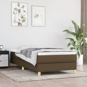 Boxspring posteľ s matracom tmavohnedá 100x200 cm látka 3144154