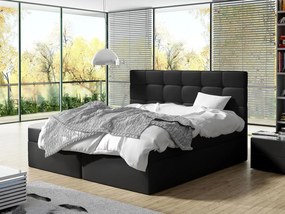 Moderná box spring posteľ Lipari 180x200, čierna