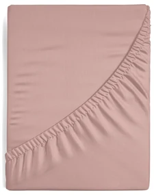 MAKOSATÉNOVÉ PRESTIERADLO NOVA 160X200 CM, VÝŠKA 30 CM PÚDROVO RUŽOVÉ