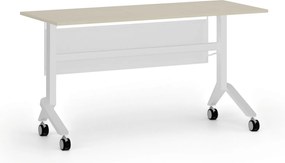 Mobilný stôl PRIMO MOVE, 140x60 cm, biela podnož, breza