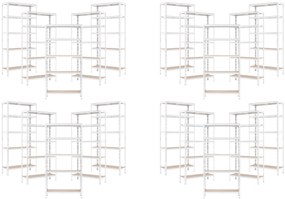 Balíček 20xSUPER EKO HIT - Policový regál Trestles RNDU-KUI 1800x900x300, nosnosť 875 kg, 5 políc Farba: červená