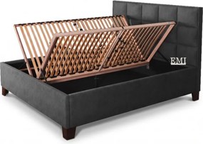 Posteľ čalúnená MONRA + lamelový rošt + matrac EMI