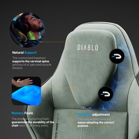 Zelené herné kreslo Diablo X.ONE Prime Ghotic Green