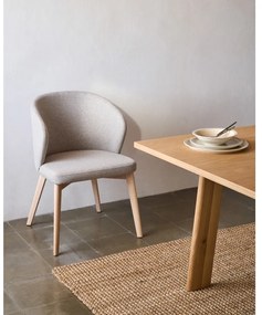 Béžové čalúnené jedálenské kreslo Darice – Kave Home