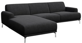 Antracitovosivá rohová pohovka MESONICA Puzo, ľavý roh