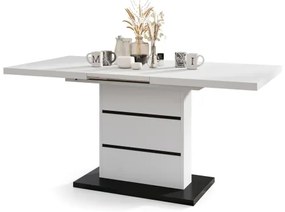 Rozkladací jedálenský stôl PAOLO biela/čierna