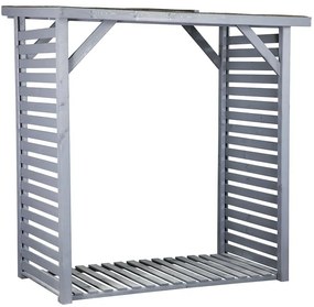 Dreváreň 180x120x195 cm šedá