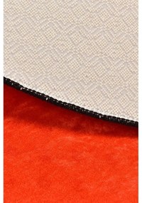 Oranžový detský protišmykový koberec Chilam Basketball, ø 140 cm