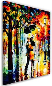 Gario Obraz na plátne Zamilovaný pár pod dáždnikom Rozmery: 80 x 120 cm