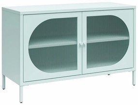 Svetlomodrá kovová vitrína 100x64x40 cm Luna – Støraa