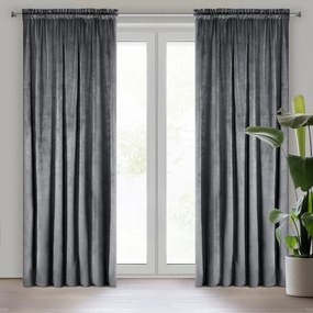 ZATEMŇOVACÍ ZÁVES NA PÁSKE ROSA 135X300 CM GRAFITOVÁ