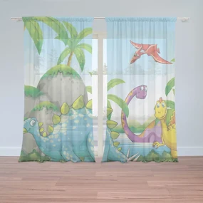 Sablio Záclony Dinosauři 3: 2ks 150x250cm