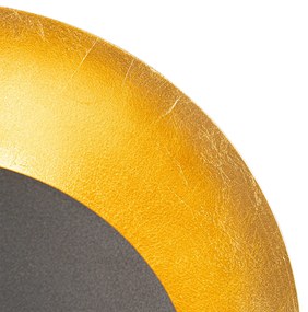 Art Deco nástenná lampa čierna so zlatom - Emilienne