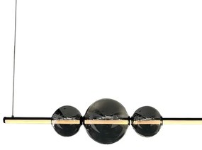 LED Luster na lanku KUGEL LED/30W/230V čierna