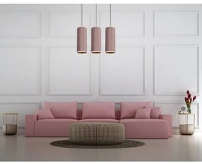 Luster na lanku AVALO 3xE27/60W/230V ružová/medená