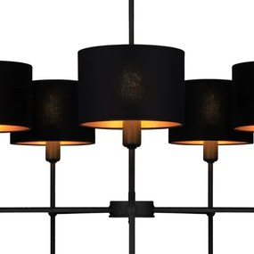 Luster na tyči MADELA 5xE14/40W/230V čierna