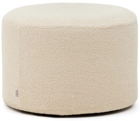 Krémový taburet z textílie buklé Kaeli – Kave Home