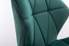 LuxuryForm DESIGN Stolička MILANO MAX VELUR na čiernom kríži - zelená