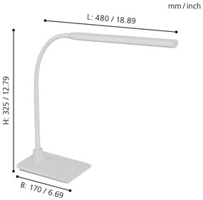 Eglo 96435 - LED Stolná lampa LAROA LED/3,5W/230V biela