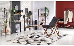 Knižnica NARVIK 148x60 cm čierna/dub sonoma