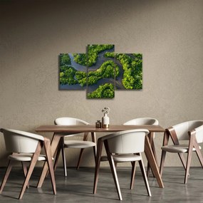 Obraz - Lesná krajina s riekou (90x60 cm)