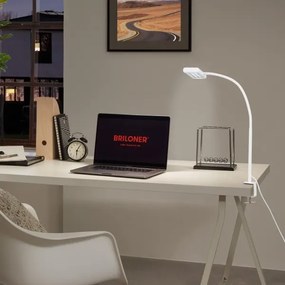 Brilo - LED Flexibilná stolná lampa s klipom TRASNA LED/7,5W/230V biela