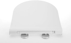 Sapho Sapho, AVVA Slim WC sedátko s pomalým zatváraním, biela/chróm, 100787