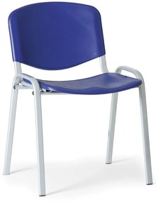 Plastová stolička ISO - sivé nohy, modrá