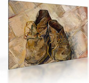 Sklenený obraz - Vincent van Gogh, Shoes, reprodukcia (70x50 cm)