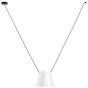 LEDS-C4 Attic závesná lampa zrezaný kužeľ 24 biela