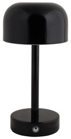 Čierna LED stolová lampa s kovovým tienidlom (výška 24,5 cm) James – Leitmotiv