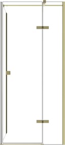 Besco Štvorcový sprchový kút PIXA GOLD SQ 90x90, výška 195 cm - bez vaničky BESCO-Orientácia: Pravá