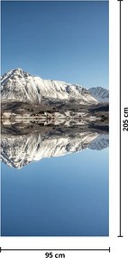 Fototapeta na dvere - Hory a ich odraz (95x205cm)