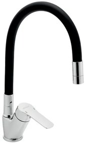 Novaservis Metalia 54 drezová batéria s otočným ramienkom čierna / chróm 54014f,0c 54014F.0C