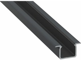 Led-Labs LED profil LUMINES typ U čierny elox 3m