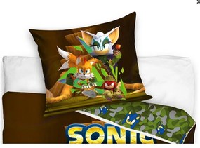 Detské obliečky Ježko Sonic  Sonic a Amy Rose 140x200/70x90 cm