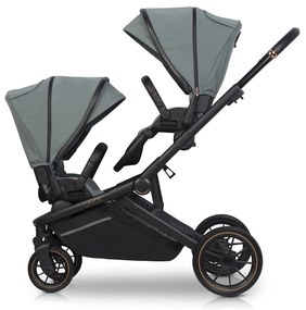 Športový kočík pre dvojčatá CAVOE Avec Boho Green