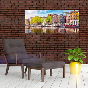 Obraz - Tancujúce domy, Amsterdam (120x50 cm)