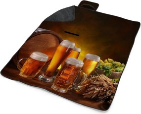 Sablio Plážová deka Pohár s pivom: 200x140 cm